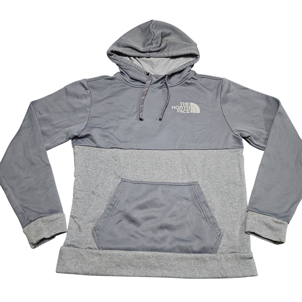 The North Face Hoodie Mens Medium Gray Colorblock Pullover Active Outdoor Style